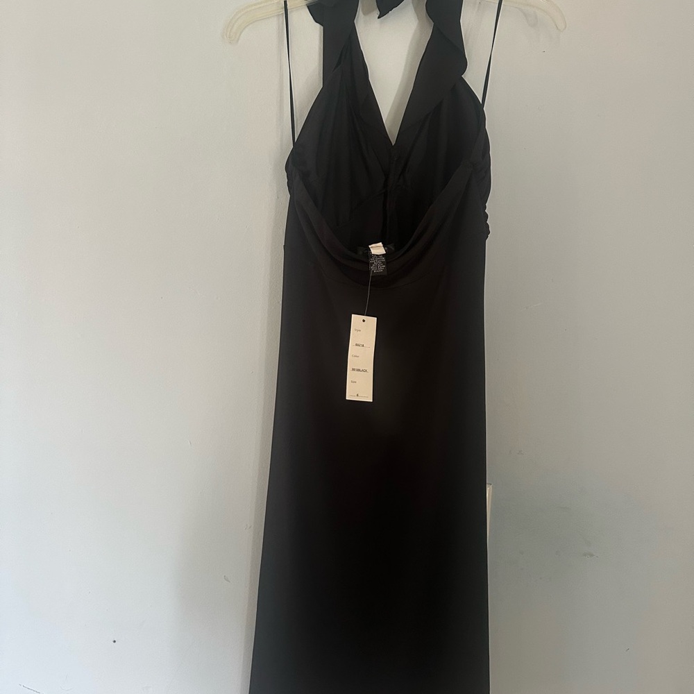 Spense Chic Black Backless Dress